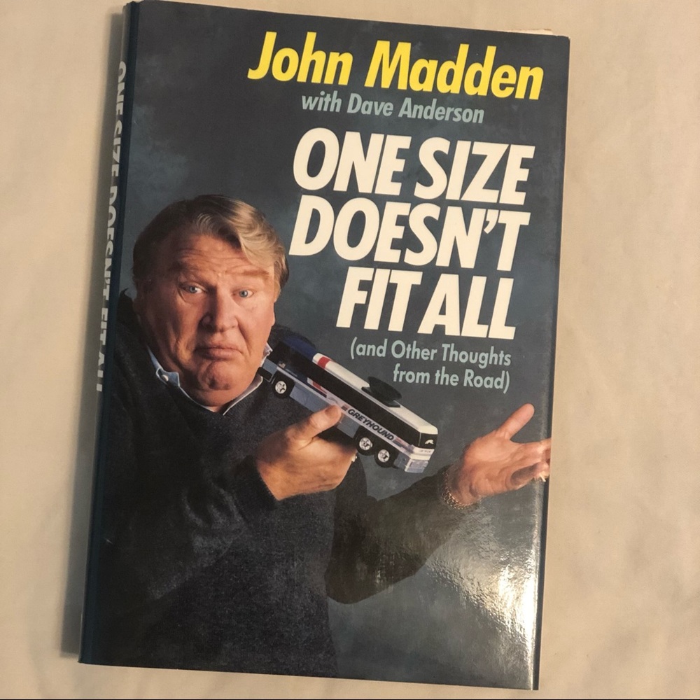 Football Commentator John Madden and Dave Anderson One Size Doesn’t Fit All book